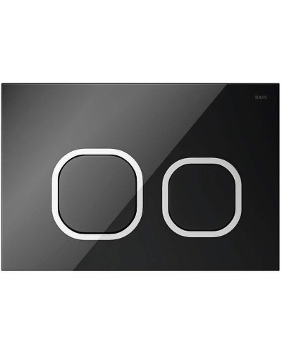 Клавиша смыва Iddis Uniglass UNG01BCi77 Черная Хром