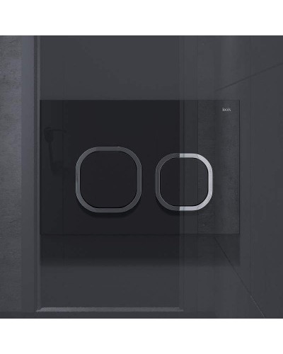 Клавиша смыва Iddis Uniglass UNG01BCi77 Черная Хром