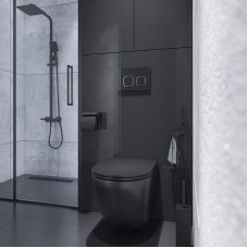 Клавиша смыва Iddis Uniglass UNG01BCi77 Черная Хром