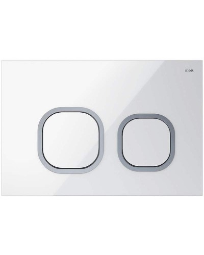 Клавиша смыва Iddis Uniglass UNG01WCi77 Белая Хром