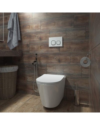 Клавиша смыва Iddis Uniglass UNG01WCi77 Белая Хром