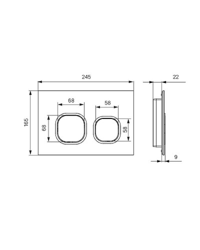 Клавиша смыва Iddis Uniglass UNG01WCi77 Белая Хром