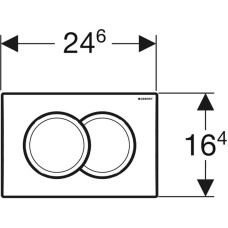 Клавиша смыва Geberit Delta01 115.107.46.1 Хром матовый