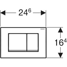 Клавиша смыва Geberit Delta30 115.137.46.1 Хром матовый