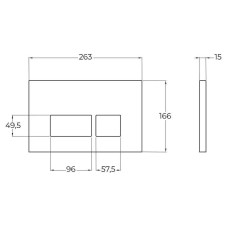 Клавиша смыва BelBagno BB042BL Белая глянцевая