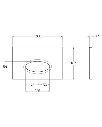 Клавиша смыва BelBagno BB050CR.MAT Хром матовый