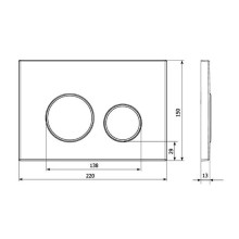 Клавиша смыва Veconi Round VFR-WCH VFR005WCH Белая Хром