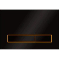 Клавиша смыва Veconi Square Design VFSD-BLG VFSD003BLG Черная матовая Золото матовое