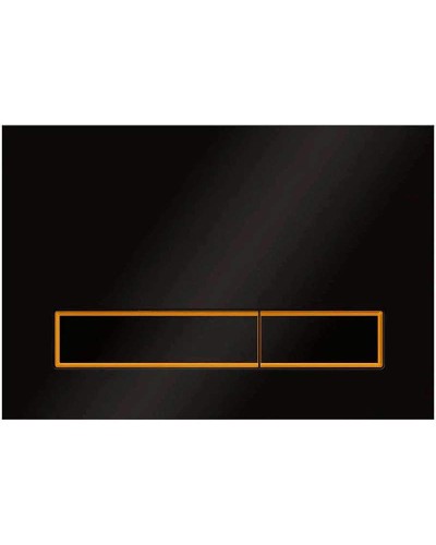 Клавиша смыва Veconi Square Design VFSD-BLG VFSD003BLG Черная матовая Золото матовое
