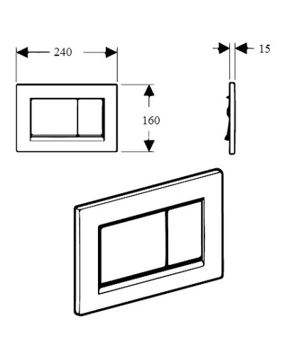 Клавиша смыва Boheme 656 Хром глянец