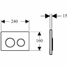Клавиша смыва Boheme 657 Бронза