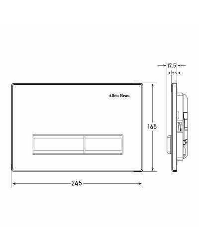 Клавиша смыва Allen Brau Fantasy 9.20003.MG Сатин