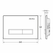 Клавиша смыва Allen Brau Fantasy 9.20004.31 Черная матовая Никель браш