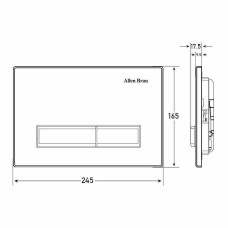 Клавиша смыва Allen Brau Fantasy 9.20004.31 Черная матовая Никель браш