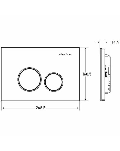 Клавиша смыва Allen Brau Infinity 9.20006.BN Сталь браш
