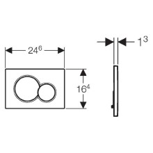 Клавиша смыва Geberit Sigma 01 115.770.21.5 Глянцевый хром
