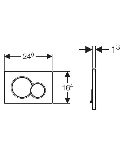 Клавиша смыва Geberit Sigma 01 115.770.21.5 Глянцевый хром