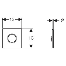 Кнопка смыва Geberit HyTronic Sigma 01 116.021.21.5 хром, глянцевая/питание от сети