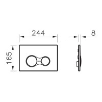 Клавиша смыва Vitra Sirius 740-0480 для унитаза Хром