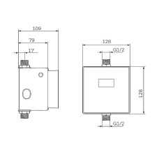 Смывное устройство для писсуара AM.PM Spirit V2.0 CUSEF7006 сенсорное Хром