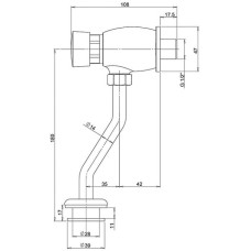 Смывное устройство для писсуаров Paini Ursula 52CR815LMKM Хром