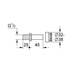 Наливной гарнитур Jacob Delafon E75513-NF для писсуара Бронза