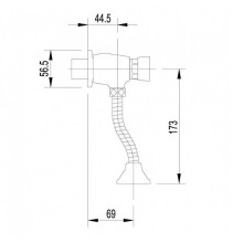 Смывное устройство Lemark Project LM4612C для писсуара Хром
