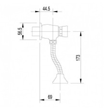 Смывное устройство Lemark Project LM4612C для писсуара Хром