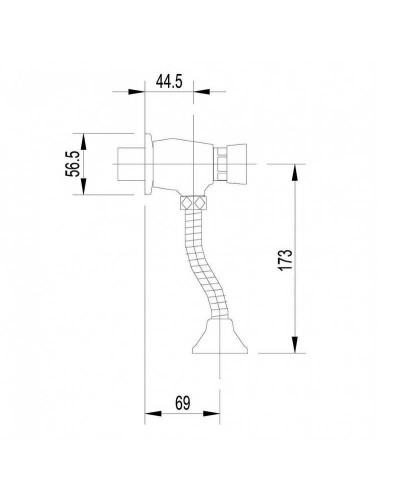 Смывное устройство Lemark Project LM4612C для писсуара Хром