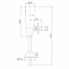 Смывное устройство Lemark Project LM4654CE для писсуара сенсорное Хром