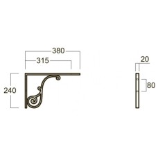 Комплект кронштейнов под раковину Simas Arcade MNSAR