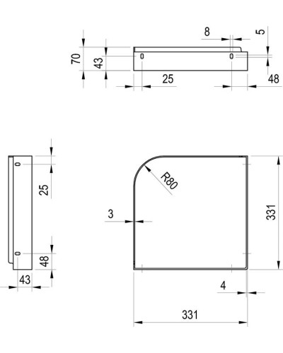 Кронштейн для раковины Ravak Yard 450 C X01775
