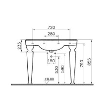 Консольная ножка для раковины Vitra Efes 6210B003-0156