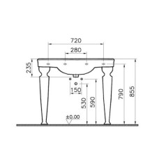 Консольная ножка для раковины Vitra Efes 6210B003-0156