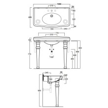 Ножка керамическая Simas Arcade GB001bi