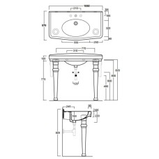 Ножка керамическая Simas Arcade GB001bi