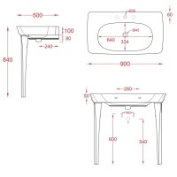 Ножки керамические 2 шт. для раковины Artceram Civitas CIC002 01 00