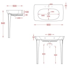 Ножки керамические 2 шт. для раковины Artceram Civitas CIC002 01 00