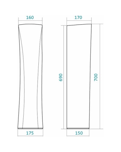 Пьедестал под умывальник Santek 1WH110595