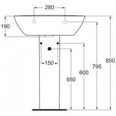 Пьедестал для раковины Ideal Standard Oceane W306201