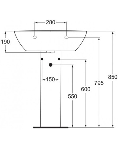 Пьедестал для раковины Ideal Standard Oceane W306201