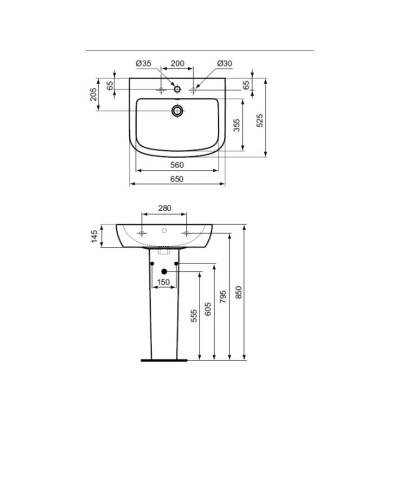 Пьедестал Ideal Standard Tempo T422901