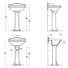 Пьедестал для раковины Simas Arcade AR815bi