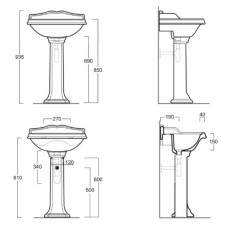 Пьедестал для раковины Simas Arcade AR815bi
