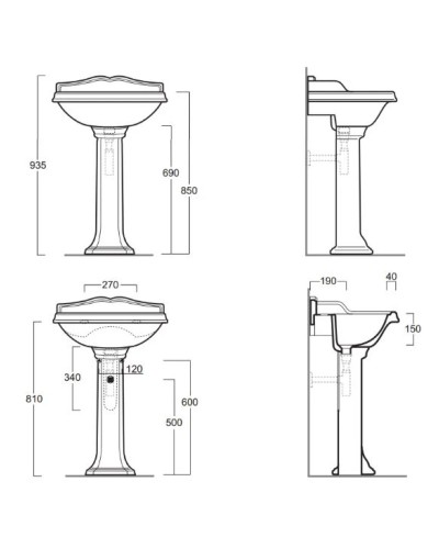 Пьедестал для раковины Simas Arcade AR815bi