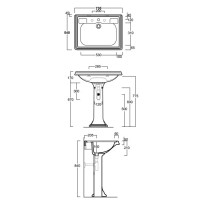 Пьедестал для раковины Simas Arcade AR805bi