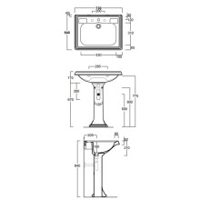 Пьедестал для раковины Simas Arcade AR805bi