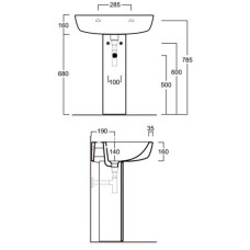 Пьедестал для раковины Simas Lft Spazio CN200bi