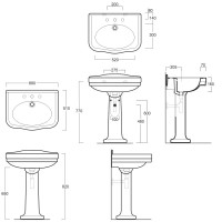 Пьедестал для раковины Simas Londra LO905bi