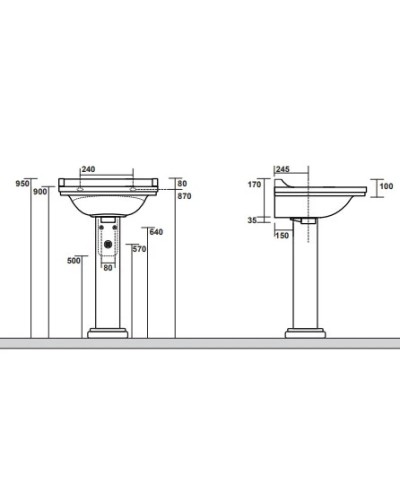 Пьедестал для раковины Waldorf 417001